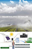 SOLAR GÜNEŞ ENERJİ SULAMA SİSTEMİ MEXSUNN 5.5 HP 4KW TRİFAZE SOLAR POMPA SÜRÜCÜSÜ 585 W Güneş Paneli