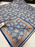 Silk Home Soft Pamuk Eşarp Mavi Gri Bej Turuncu