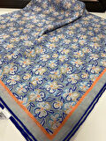 Silk Home Soft Pamuk Eşarp Mavi Gri Bej Turuncu