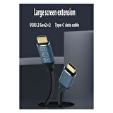 Pmr Zr-395 Type-C To Type-C Kablo 4K Görüntü Şarj Kablosu 20GBPS 100 Watt Akıllı Chip 