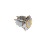 16MM METAL YAYLI HALKA LEDLİ 1NO/1NC 12-24V KIRMIZI