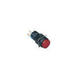 16mm KALICI Butonlar 1NO/1NC 5P LED VOLTAJI 10V~24V ve 220V YUVARLAK KIRMIZI