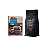Rubin Küçük Boy Kahve Filtresi Naturel Kağıt 2 Numara 100 adet ve Mahmood Coffee Filtre Kahve 500 Gr Set