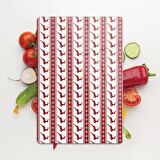 Decovetro Cam Kesme Tahtası Kırmızı Geyik Desenli 30x40 Cm