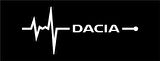 Kelebek cam Dacia Nabız Kalp atışı sticker 2 adet