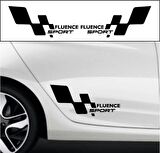 Fluence sport bayraklı sticker seti 2 adet