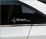 Kangoo Nabız Kalp atışı sticker 2 adet kelebek cam