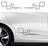 Re nault Sport Trophy bayraklı sticker seti 2 adet