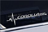 Corolla Nabız Kalp atışı sticker 2 adet kelebek cam