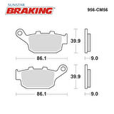 SİNTERLİ ARKA FREN BALATASI / SUZUKI / GW 250 INAZUMA / F / 250cc / ARKA  / 2012-2013-2014-2015-2016-2017