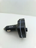 Araç Ledli Bluetooth Çakmaklık Müzik Çalar Şarj Çakmaklık 4 Gririşli Type-c Usb Usb Tfcard