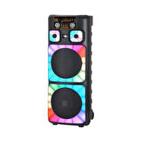 NDR Dev Bluetooth Hoparlör Dev Kareoke Ses Sistemi 2 Mikrofonlu 5000W