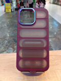 İPhone 15 Pro Max Uyumlu Puffer Case Kapak Özel Yumuşak Dokulu Delikli Kılıf