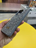 Xiaomi Redmi Note 13 4G Uyumlu Taşlı Premium Silver Kılıf