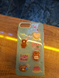 İPhone 7 Plus/8 Plus Uyumlu Kabartma Figürlü Darbe Korumalı Kapak Little Bear Kılıf
