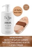 Slim Jel inceltici-sıkılaştırıcı-yağ yakıcı–incelme-çatlak Ve Selülit Kremi 500 ml - At Kılı Fırçası