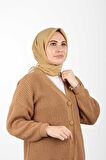 Aker Eşarp Açık Toprak Kadın Düz Polyester Eşarp