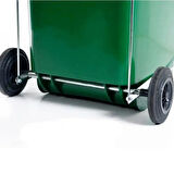 Omnipazar SY-6507 Pedallı Tekerlekli Kapaklı Plastik Çöp Konteyneri 120 lt Kırmızı