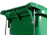 Omnipazar SY-6507 Pedallı Tekerlekli Kapaklı Plastik Çöp Konteyneri 120 lt Kırmızı