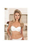 Kadın Destekli Push-up Straplez Şeffaf Sırt Askılı Sütyen 75-95b