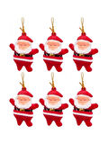 Yıllbaşı Çam Ağacı Süsü Noel Baba Noel Ağacı Süsü 6 Lı 5 cm
