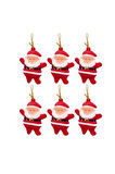 Yıllbaşı Çam Ağacı Süsü Noel Baba Noel Ağacı Süsü 6 Lı 5 cm