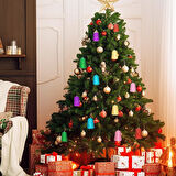 Yıllbaşı Çam Ağacı Süsü Simli Çan Noel Ağacı Süsü 6 Lı 5 cm