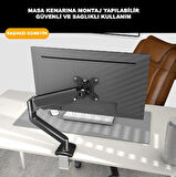 Tayfun 17-35'' Masa Üstü Hareketli  Led Monitör Tutucu Askı Aparatı