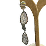 Uretti - İREM 3914 5018 Baget Taş Süslemeli Uzun Küpe