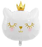 Sevimli Kedi Folyo Balon Beyaz 30 inç 76 cm