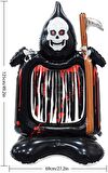 Halloween Ayaklı Orakaklı İskelet Folyo Balon 125x69 cm