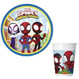 Spıdey Temalı Karton Tabak Bardak 8 li