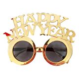 Parti Gözlük Happy New Year Gold