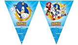 Sonic Temalı Üçgen Bayrak Flama 290 cm