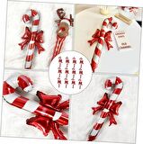 Kurdeleli Baston Şeker Folyo Balon 57x29,5 cm