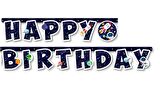 Uzay Temalı Happy Bırthday  Uzar Yazı Banner