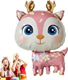 Geyik Pembe Folyo Balon 49x74,5 cm