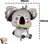 Büyük Koala Folyo Balon 85x83 cm