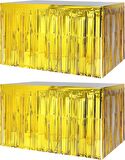 Metalize Hologramlı Gold Masa Püskülü 300x75 cm