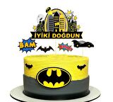 Batman Temalı Pasta Süsü Kürdan 5 li