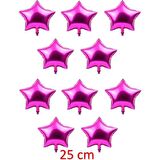 10 İnç Mini Yıldız Folyo Balon Fuşya 5 Adet