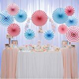 Kağıt Yelpaze Süs Pembe Set 6 lı