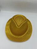 Gold Simli Kovboy Şapkası 30x25 cm