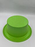 Yeşil Renkli Lazer Olval Simli Şapka 30x10 cm