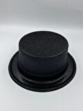 Siyah Renkli Lazer Olval Simli Şapka 30x10 cm