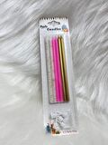 3 Renk Pembe İnce Mum 14 cm 6 lı