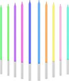 Gökkuşağı Renkli Mum 14 cm 10 lu