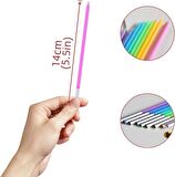 Gökkuşağı Renkli Mum 14 cm 10 lu