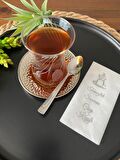 Gümüş Yaldızlı Beyaz Temizlik Sonrası Çay Keyfi Kahve Peçete 6x12 cm