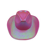 Pembe Neon Hologramlı Kovboy Şapka 32x39x14 cm